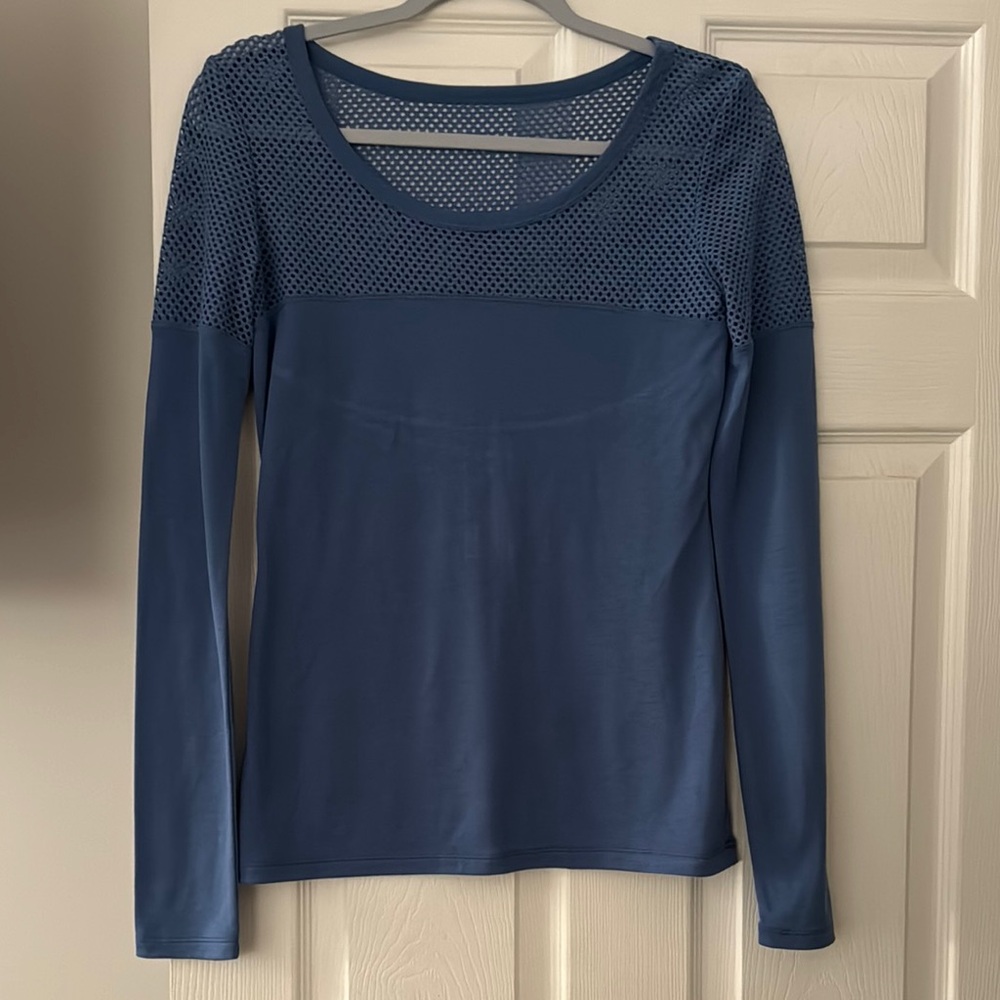 Lorna Jane Multicolored Fitted Long Sleeve Blouse L life size s